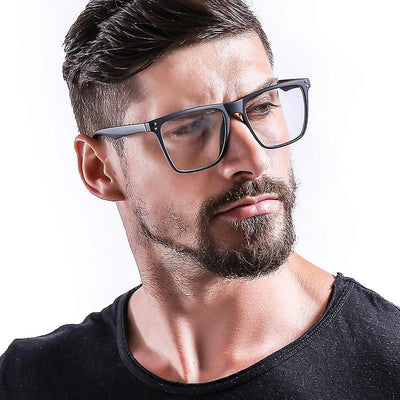 Oversized Square Frame Eyeglasses For Men - Unique and Classy