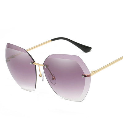 Trendy Rim Less Transparent Sunglasses For Women-Unique and Classy