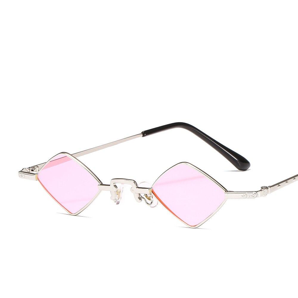 Brand Design Metal Frame Diamond Shaped Small Retro Sunglasses For Men And Women-Unique and Classy