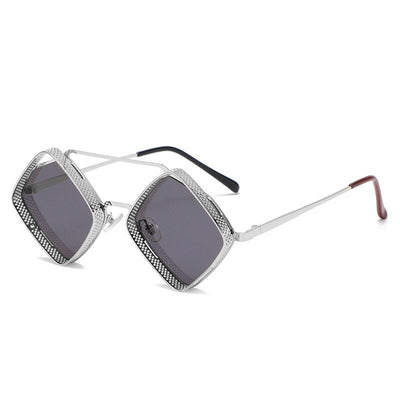 Retro Hollow Punk Metal Frame Sunglasses For Unisex-Unique and Classy
