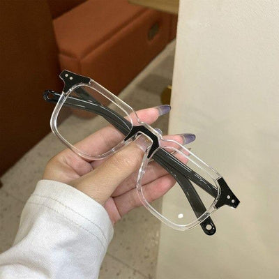 Buy Transparent Anti Blue Light Glasses Square Computer Eyeglasses Men And Women