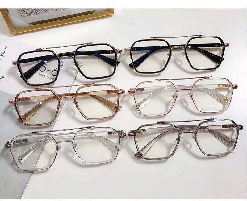 Buy Retro Anti-Blue Light Square Glasses Frame Brand Designer Ins Popular Optical Eyeglasses Frames