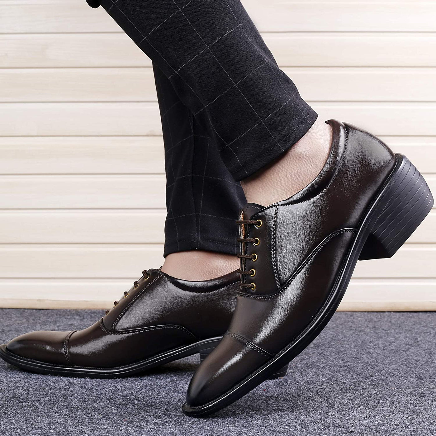 Fashionable Brown Casual And Formal Office Wear Lace-Up Shoes-Unique and Classy