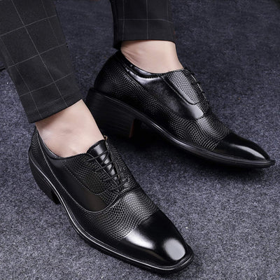 Classy Casual And Formal Business Wear Black Lace-Up Shoes-Unique and Classy