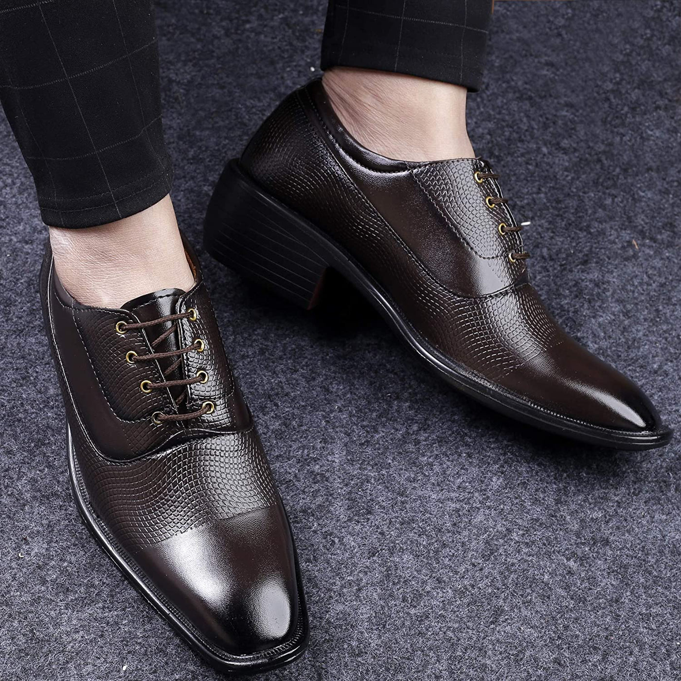 Classy Casual And Formal Business Wear Brown Lace-Up Shoes-Unique and Classy