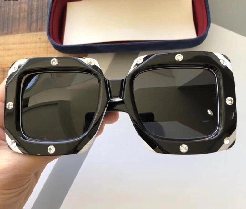 2020 Italian Big Frame Square Crystal Diamond Sunglasses For Unisex-Unique and Classy