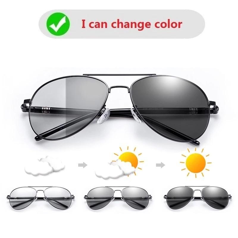 Photochromic Polarized Aviator Sunglasses For Unisex-Unique and Classy