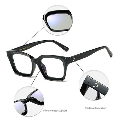 Designer Retro Cool Fashion Rivet Square Computer Frame Unique Style Brand UV400 Protection Sunglasses For Men And Women-Unique and Classy