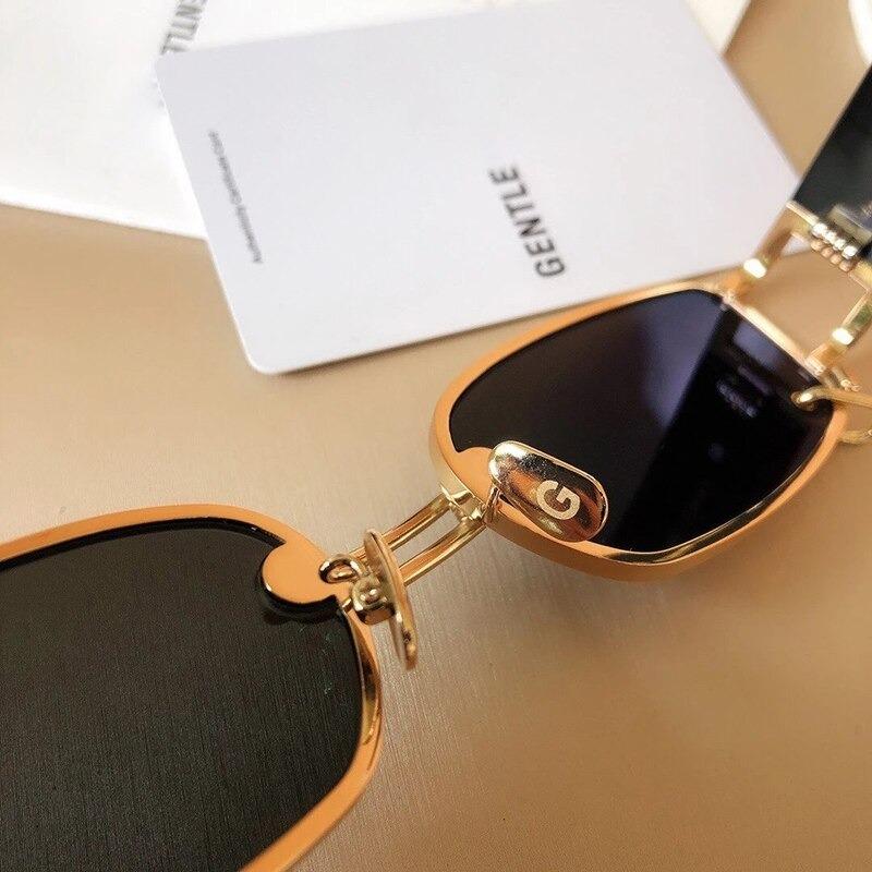 Fashion Small Rectangle With Metal Ring Decoration Frame Sunglasses For Men And Women-Unique and Classy