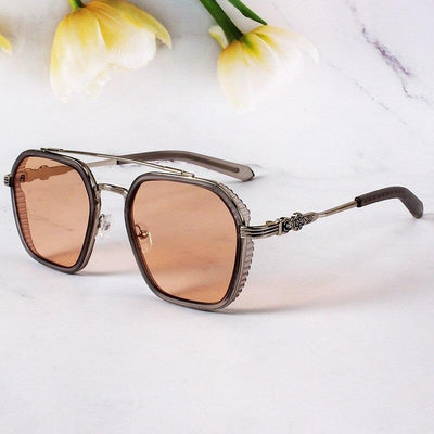 Oversized Titanium Glasses Acetate Anti-Blue Pilot Glasses Frame For Unisex