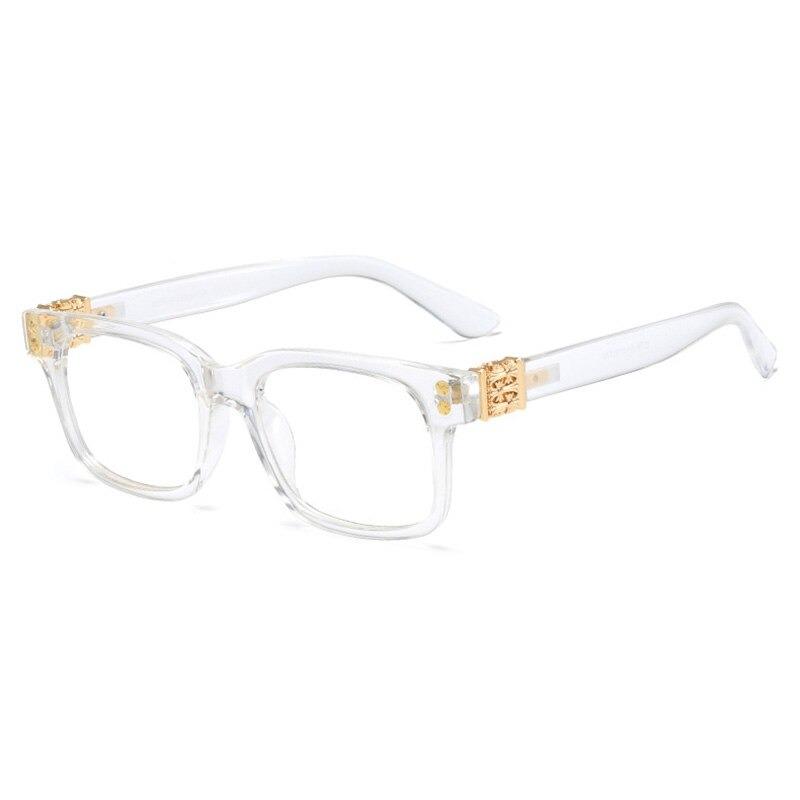 Computer Glasses Rectangular Frame Anti-Blue Light Retro Rectangle Optical Frames Computer Eyeglasses-Uni ...