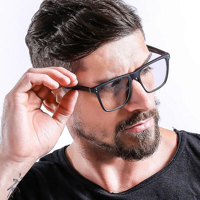 Oversized Square Frame Eyeglasses For Men - Unique and Classy