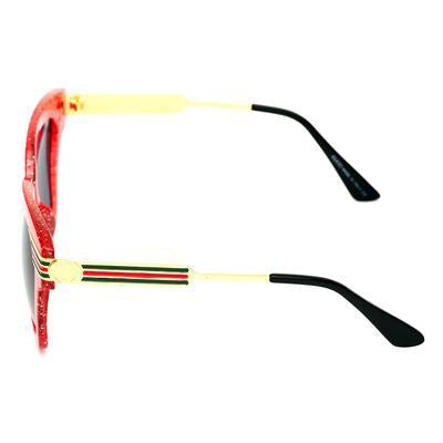 Rectangle Black And Red Gold Sunglasses For Men And Women-Unique and Classy