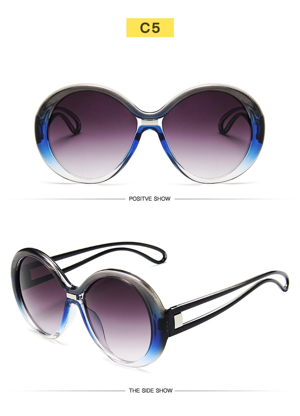 New Stylish Round Gradient Sunglasses For Women-Unique and Classy
