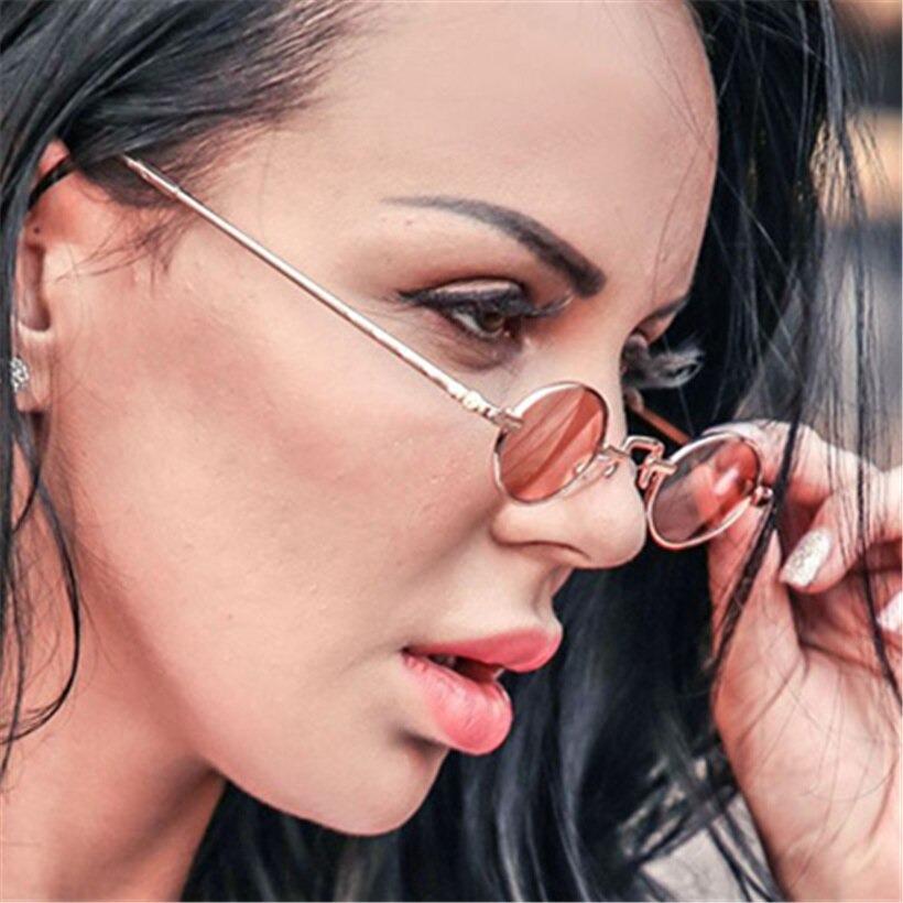 Small Oval Metal Frame Trendy Sunglasses For Men And Women-Unique and Classy