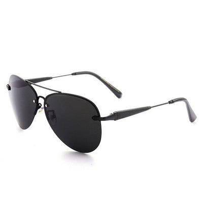 Trendy Rimless Designer Pilot Metal High Quality Polarized Frame Top Retro Brand UV400 Driving Sunglasses For Men And Women-Unique and Classy