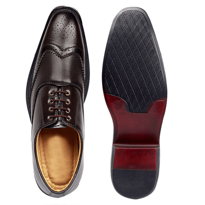 Height Increasing Brown Casual And Formal Lace-Up Shoes For Men-Unique and Classy