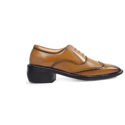 Height Increasing Tan Casual And Formal Lace-Up Shoes For Men-Unique and Classy