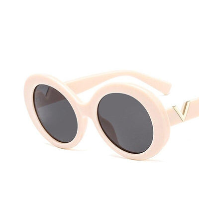 2020 New Vintage Luxury Metal Designer Brand Retro Oval Big Frame Sunglasses For Men And Women-Unique and Classy