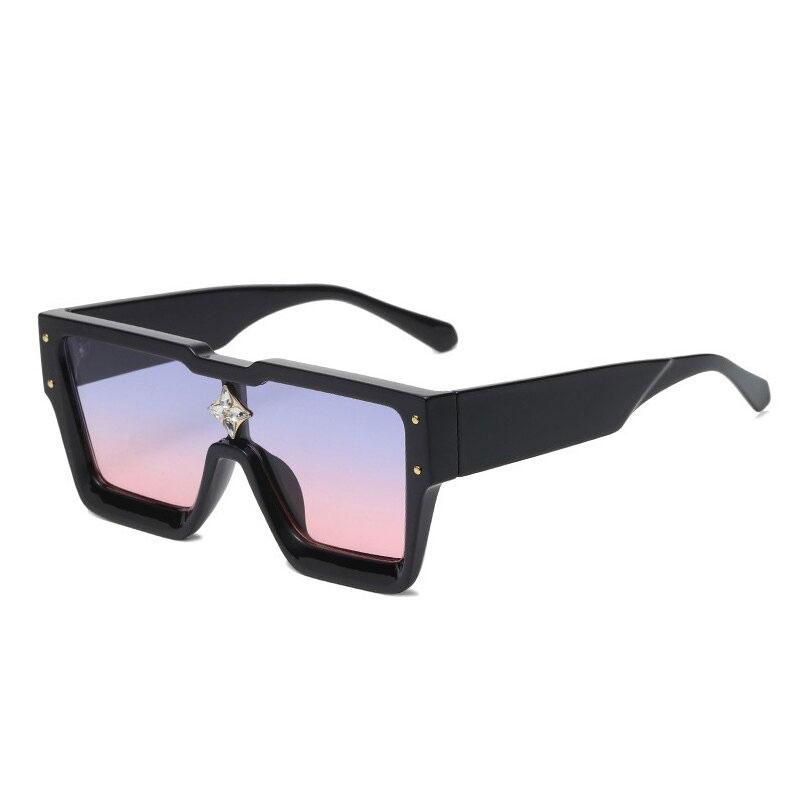 New Unique Oversized Luxury Retro Brand Square Frame Sunglasses For Unisex-Unique and Classy