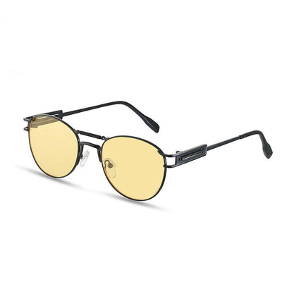 2021 Classic Vintage Round Metal Punk Luxury Brand Sunglasses For Unisex-Unique and Classy