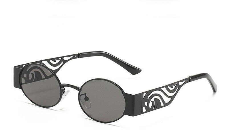 New Stylish Punk Oval Metal Frame Retro Fashion Designer Polarized Sunglasses For Men And Women-Unique and Classy