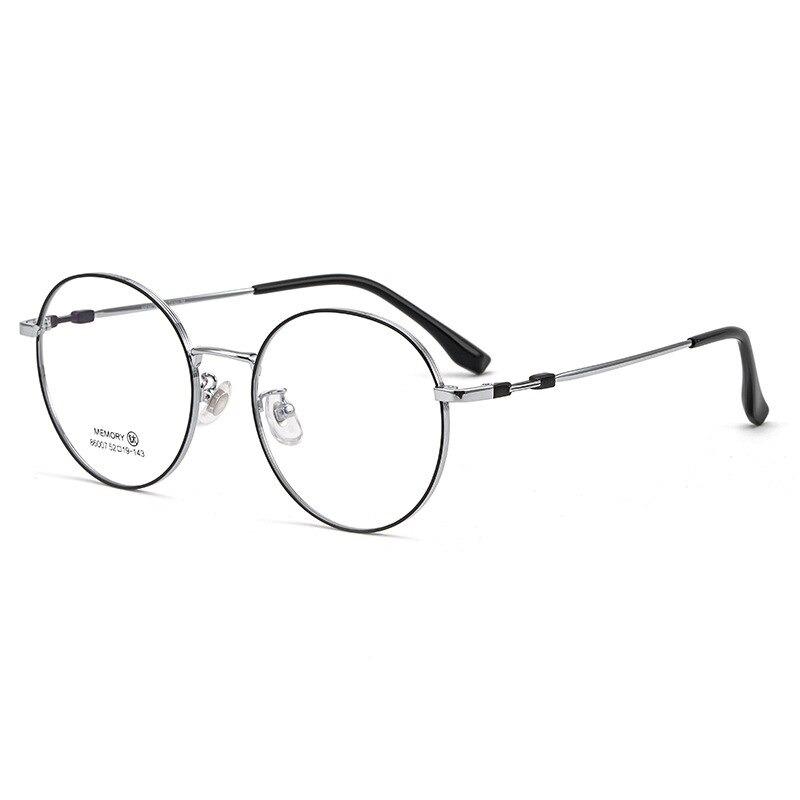 2021 New Ultra Light Retro Anti Blue Round Titanium Eyeglasses Spectacle Frame For Men And Women