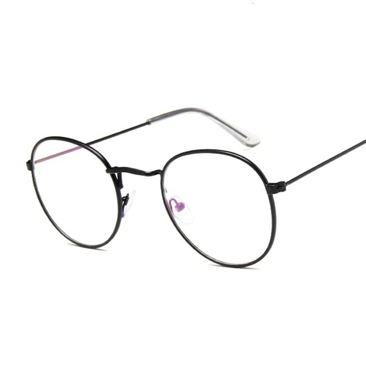Classic Vintage Retro Designer Anti Blue Rays Brand Transparent Round Eyeglasses Spectacle Frame For Men And Women