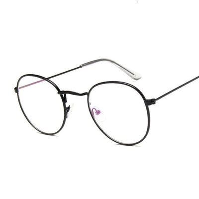 Classic Vintage Retro Designer Anti Blue Rays Brand Transparent Round Eyeglasses Spectacle Frame For Men And Women