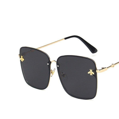 Square Alloy Gradient Crystal Sunglasses For Unisex-Unique and Classy
