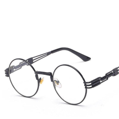 2021 Retro Round Anti Blue Light Steampunk High Quality Metal Vintage Brand Eyeglasses Spectacle Frame For Men And Women