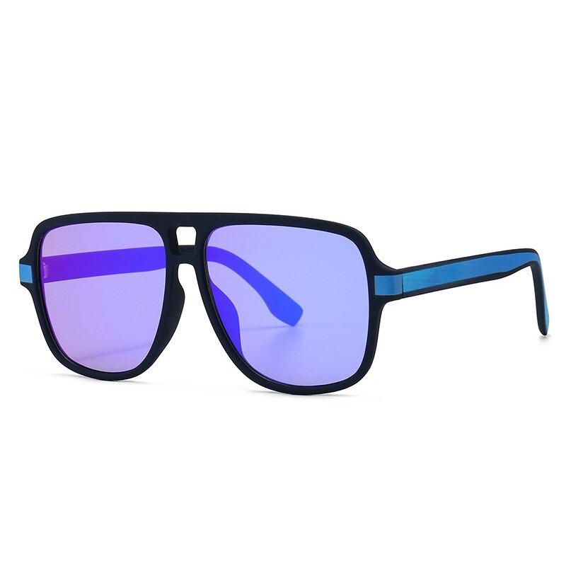 Trending Retro Fashion Square Frame Mirror Lens Unique Shades UV400 Protection Gradient Sunglasses For Men And Women-Unique and Classy