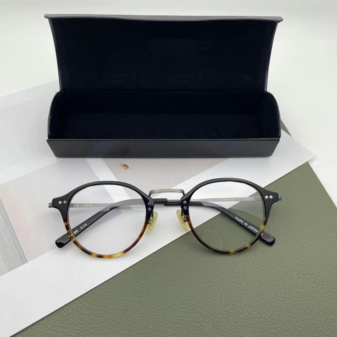 High Quality Classic Titanium Designer Frame Vintage Brand Round Retro Frame Sunglasses For Men And Women-Unique and Classy