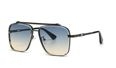 Rimless Gradient Square Metal Frame Sunglasses For Men And Women-Unique and Classy