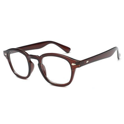 2019 Vintage Trending Johnny Depp Style Blue Blocking Clear Lens Eyeglasses Spectacle Frame For Men And Women