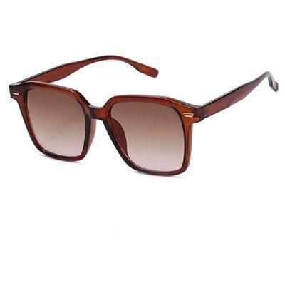 Retro Cool Oversized Square Frame Fashion Sunglasses For Unisex-Unique and Classy