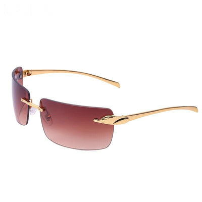 2021 Luxury Vintage Rimless Rectangle Brand Sunglasses For Men And Women-Unique and Classy