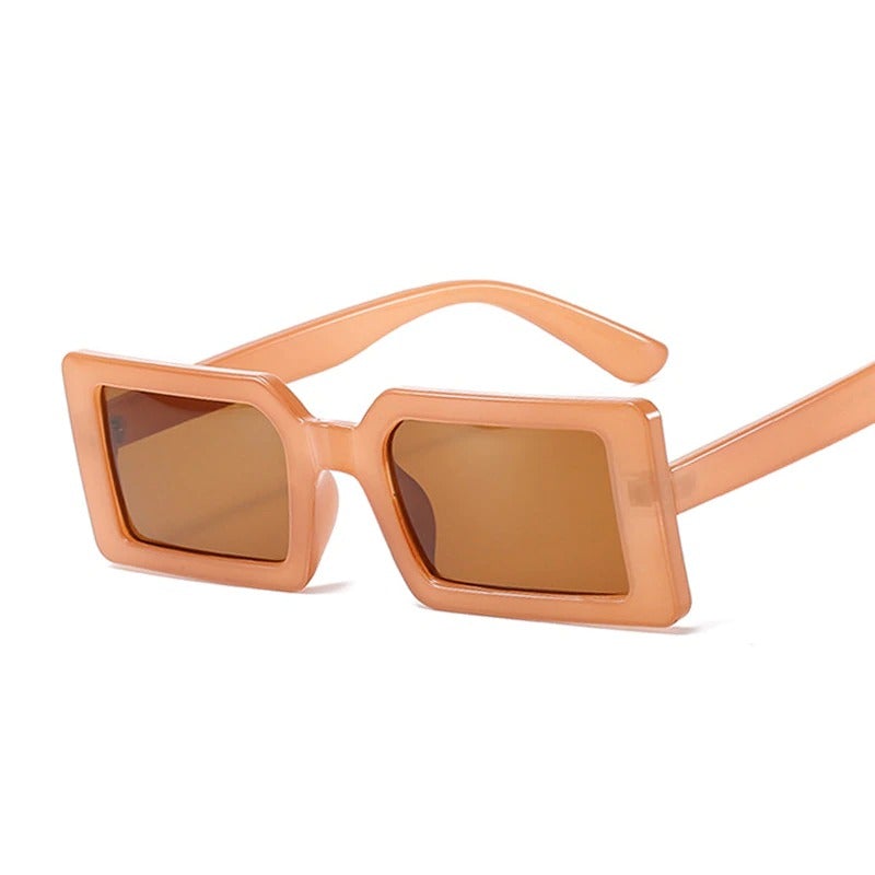 Retro Small Rectangular Candy Shades Sunglasses For Unisex-Unique and Classy