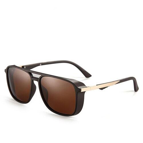 Stylish Retro Designer Brand Vintage Polarized Square Frame Outdoor Driving Sunglasses For Men And Women-Unique and Classy