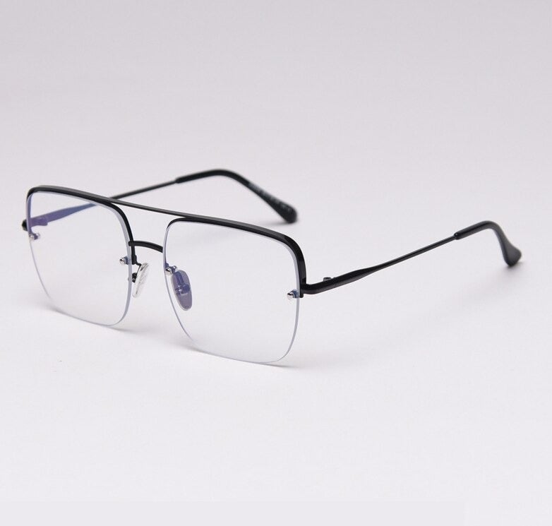 Classic Square Half Frame Fashion Sunglasses For Unisex-Unique and Classy