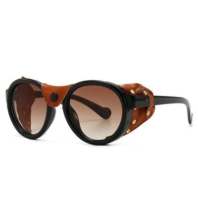 Vintage Polarized Fashion Oversized Round Steampunk Sunglasses For Men And Women-Unique and Classy