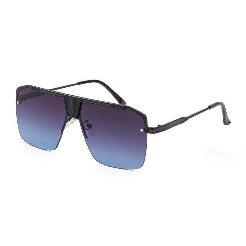 2021 Rimless Trendy Big Square Frame Designer Sunglasses For Unisex-Unique and Classy