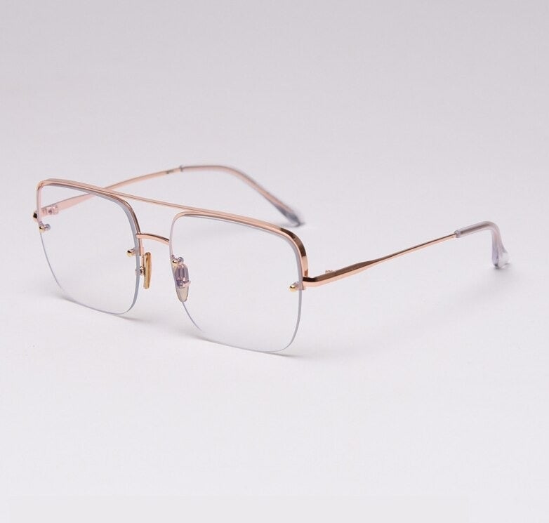 Classic Square Half Frame Fashion Sunglasses For Unisex-Unique and Classy