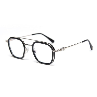 Retro Luxury Blue Block Computer Metal Fashion Eyeglasses Spectacle Frame For Men And Women