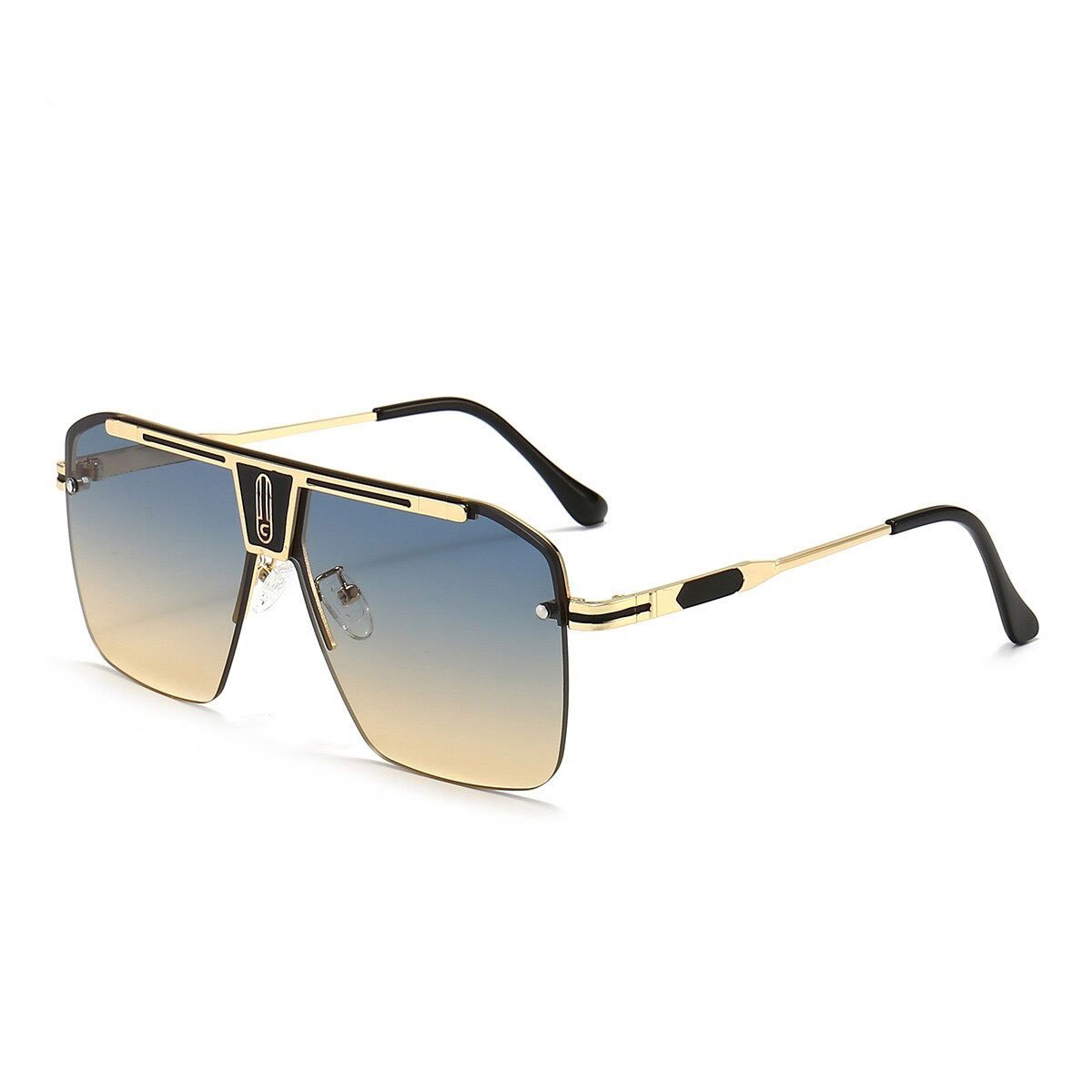 New Classic Square Metal Frame Sunglasses For Unisex-Unique and Classy