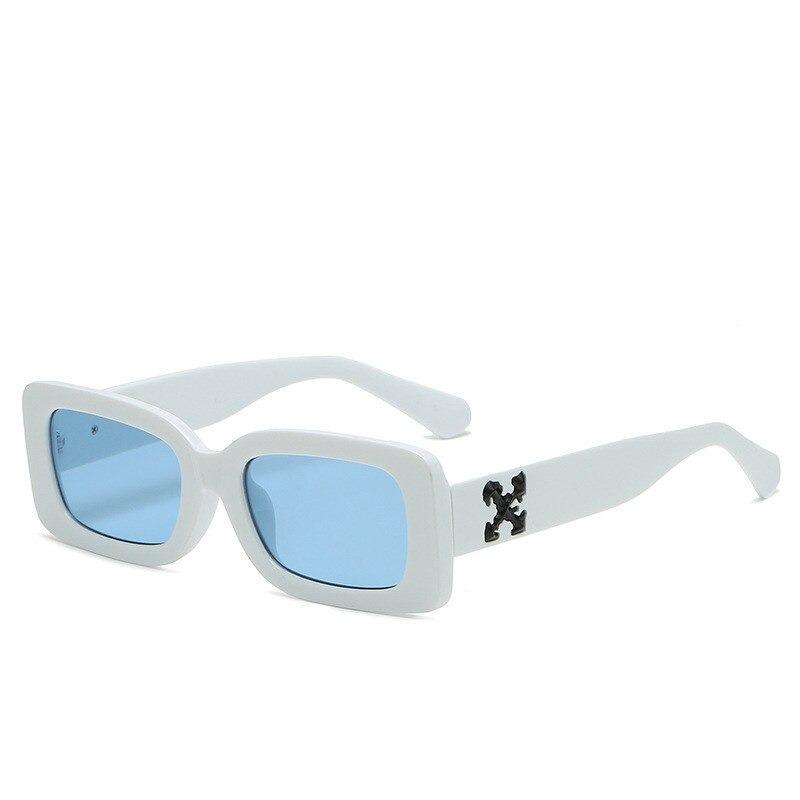 Designer Small Square White Decorative Frame Sunglasses For Men And Women-Unique and Classy