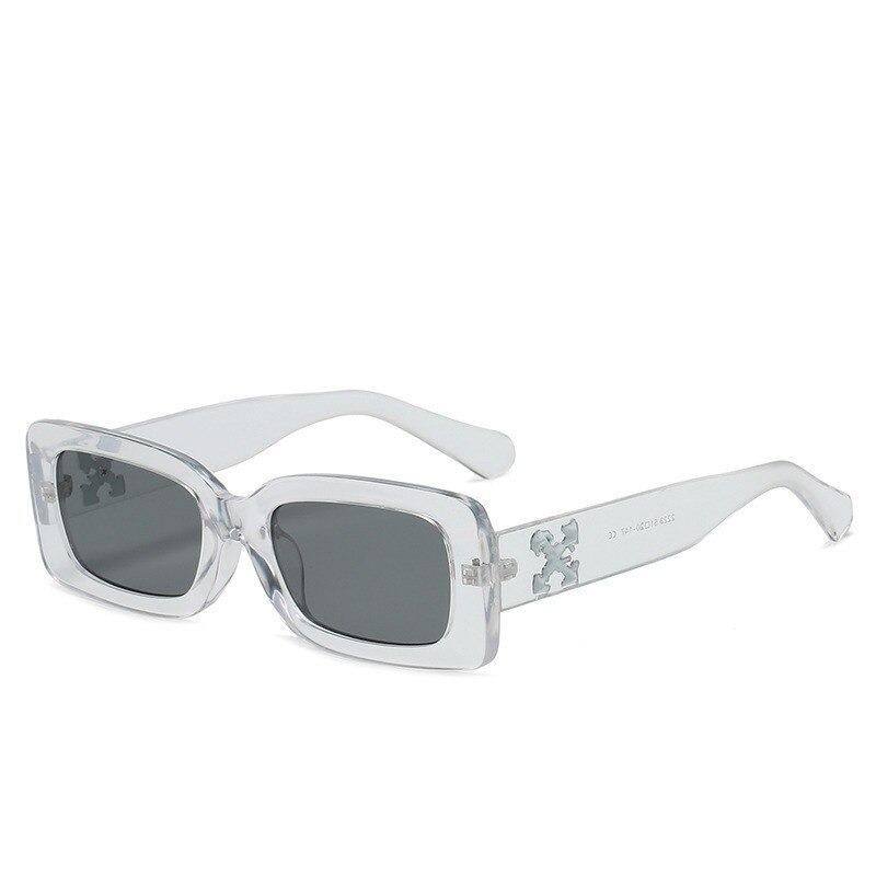 Designer Small Square White Decorative Frame Sunglasses For Men And Women-Unique and Classy