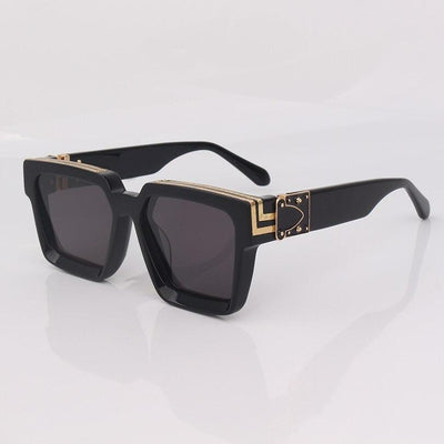 Classic Square Acetate Metal Frame Sunglasses For Unisex-Unique and Classy