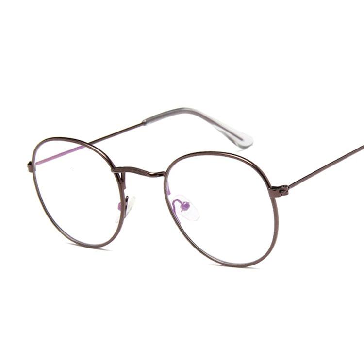 Classic Vintage Retro Designer Anti Blue Rays Brand Transparent Round Eyeglasses Spectacle Frame For Men And Women
