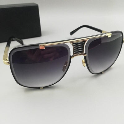 Big Frame Black/ Brown Metal High Quality Vintage Sunglasses For Women And Men-Unique and Classy